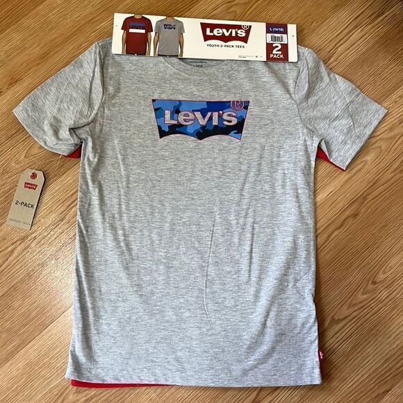 Levi’s Boys 2-Pack Size Large 14-16 Tees - Picture 1 of 4